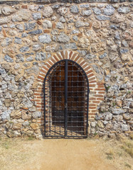 Doorway in old stone constructed building