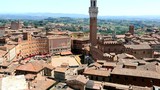 Vue aérienne de la Piazza del Campo à Sienne