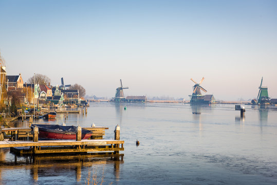 The wind mills in Zaan Schans