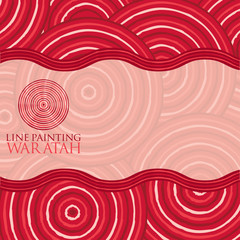 Line painting invite/ greeting card in vector format.