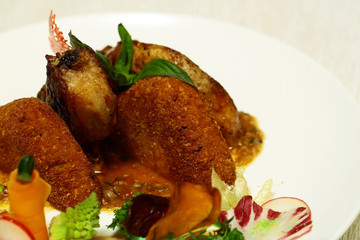 Fried meat and breaded cutlet