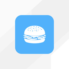 Tasty burger minimalistic vector icon for web design and mobile application user interface