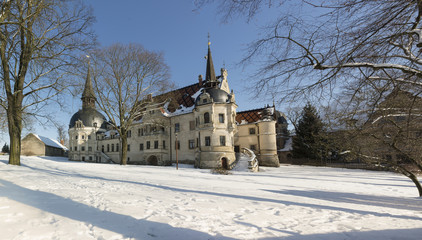 Schloss Schönfeld, Sachsen, Winter