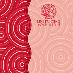 Line painting invite/ greeting card in vector format.