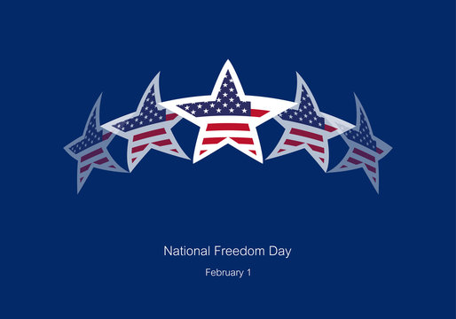 National Freedom Day vector. Vector illustration of stars and stripes. Abstract flag of the United States. Important day