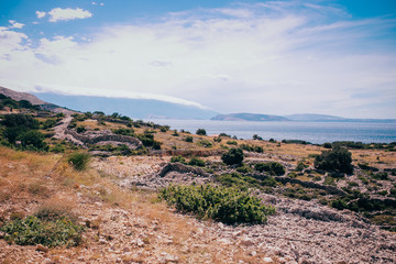 krk island, croatia, vief of baska