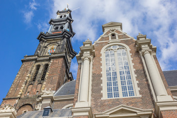 Fototapeta premium Westerkerk church in the historical center of Amsterdam