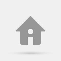 Home information minimalistic vector icon for web design and mobile application user interface