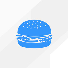 Tasty burger minimalistic vector icon for web design and mobile application user interface