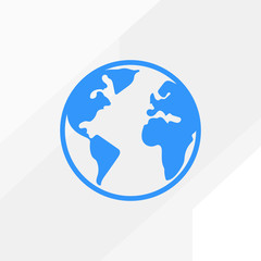 Earth minimalistic vector icon for web design and mobile application user interface