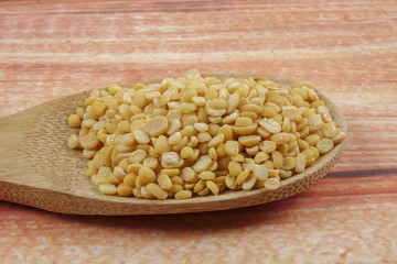 Toor dal, famous Indian legume also called yellow Pigeon peas