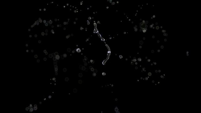 Very beautiful splash of water shot in slow motion