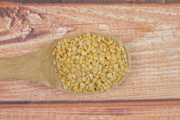 Toor dal, famous Indian legume also called yellow Pigeon peas