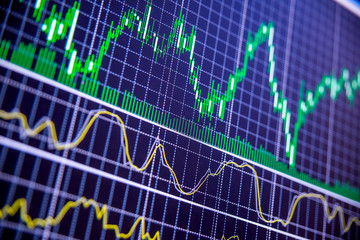 some forex financial data view from monitor.