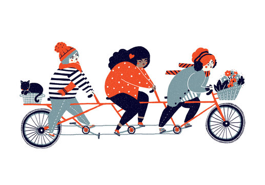 Biker Girls Cycling
