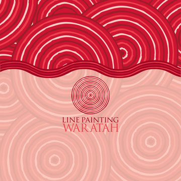 Line painting invite/ greeting card in vector format.