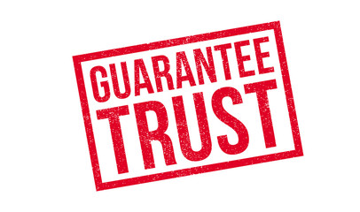 Guarantee Trust rubber stamp. Grunge design with dust scratches. Effects can be easily removed for a clean, crisp look. Color is easily changed.