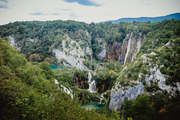 Fototapeta na wymiar waterfall nature croatia water plitvize