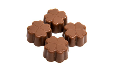 chocolate candies isolated