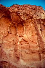 mountain in desert near in Petra, Wadi Rum. Jordan