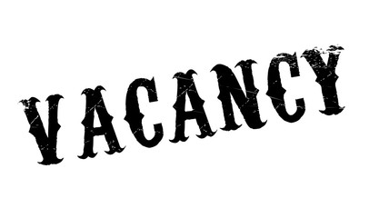 Vacancy rubber stamp. Grunge design with dust scratches. Effects can be easily removed for a clean, crisp look. Color is easily changed.