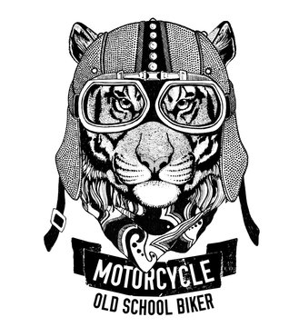 Wild TIGER for motorcycle, biker t-shirt