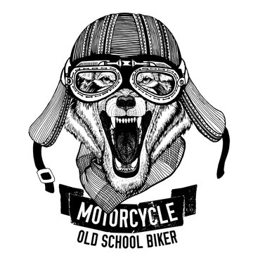 Wild WOLF for motorcycle, biker t-shirt