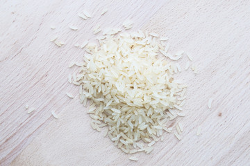 rice on wooden background