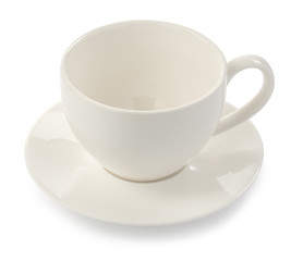  Cup and dish, isolated on white