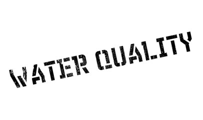 Water Quality rubber stamp. Grunge design with dust scratches. Effects can be easily removed for a clean, crisp look. Color is easily changed.