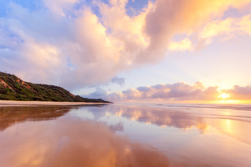 Fraser Island reflections on 75 mile beach