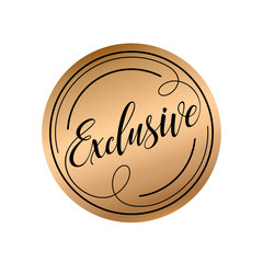 Calligraphic lettering template exclusive. Handwritten stamp 