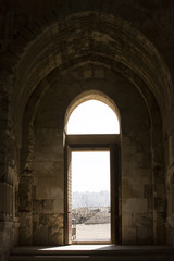 Fototapeta na wymiar The ruins of the ancient citadel in Amman, Jordan