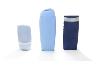 Set of cosmetic products on a white background. Cosmetic package