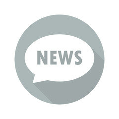 News speech bubble flat icon vector