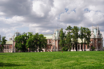 Fototapeta na wymiar Palace of queen Ekaterina Second Great in Tsaritsino, Moscow, Russia