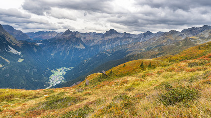 Blick ins Montafoner Tal,  Silvretta, Vorarlberg, Österreich