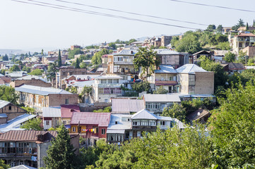 Fototapeta premium Old houses in Tbilisi, Georgia