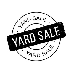 Yard Sale rubber stamp. Grunge design with dust scratches. Effects can be easily removed for a clean, crisp look. Color is easily changed.