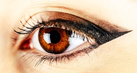 Obraz premium Woman Eye With Makeup And Long Eyelashes