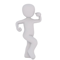 Cartoon Figure Marching Triumphantly