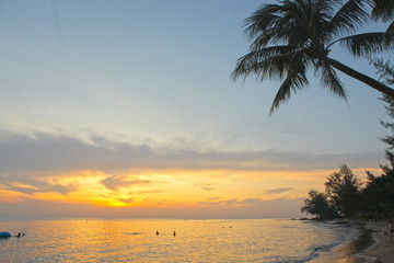 beautifu asian sunset on Phu Quock island