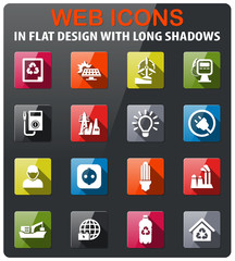 alternative energy icon set