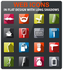 barbershop icon set