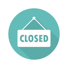 Closed sign flat icon vector