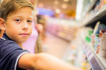 Family At The Supermarket