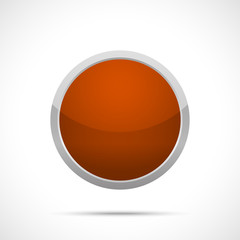 Red sticker label in color variation. Round sticker with white border.