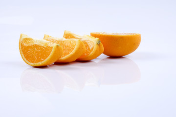 fresh orange isolated on white background