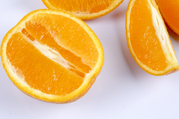 Naklejka na ściany i meble fresh orange isolated on white background