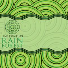 Line painting invite/ greeting card in vector format.